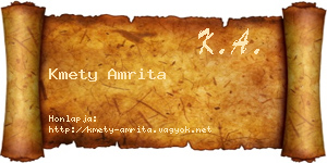Kmety Amrita névjegykártya
